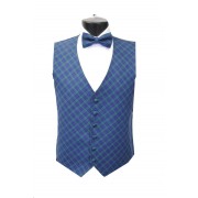 Black Watch Plaid Tuxedo Vest and Bow Tie Set